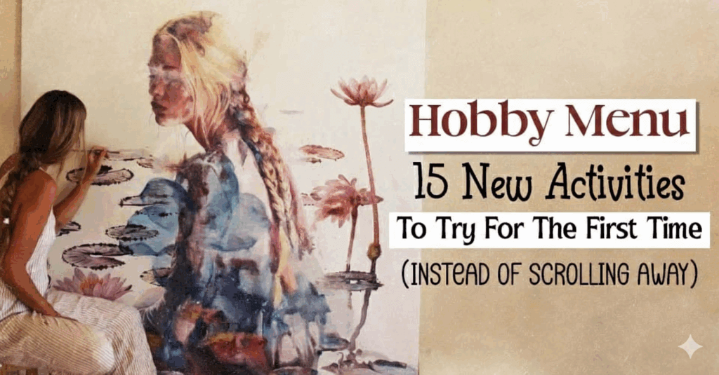 Hobby Menu: 15 Fun New Activities to Try When You’re Tired of Scrolling Away